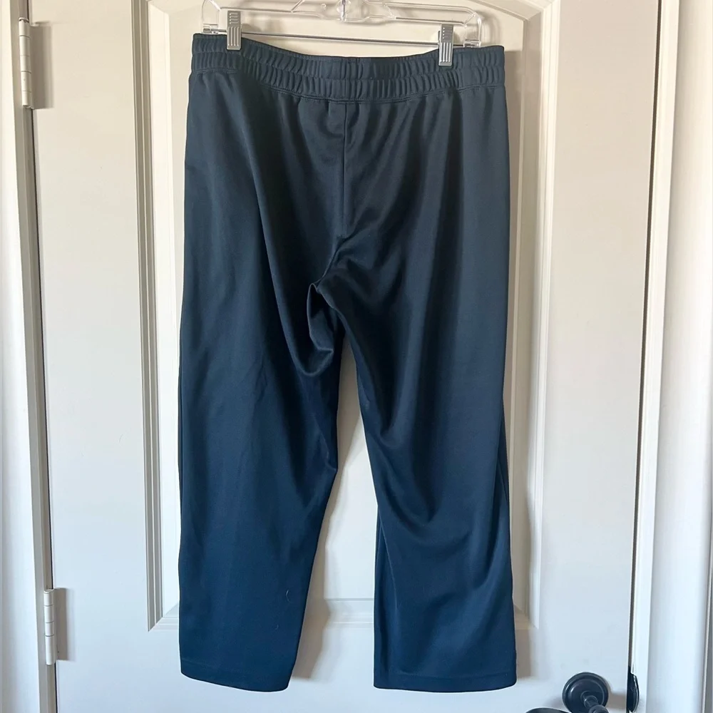 Vintage Nike Y2K Navy Track Pants Green White Side Stripe Wide Leg Large